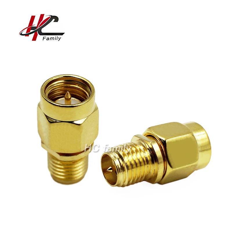 1pc SMA Male plug to rp SMA female jack Coax Adapter