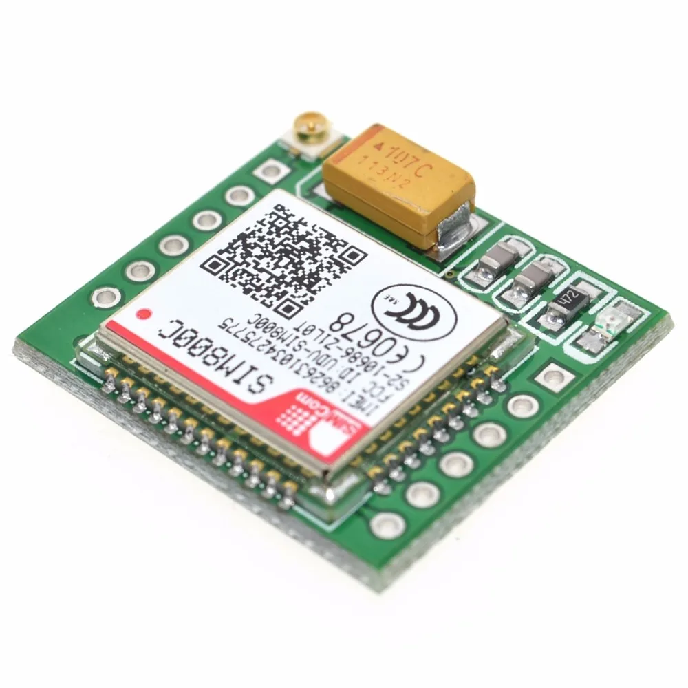 Smallest SIM800C GPRS GSM Module MicroSIM Card Core Board Quad-band TTL Serial Port (Compatible SIM800L SIM900A)