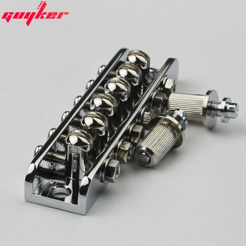 Chrome 6 String Guitar Bridge Roller Bridge For Guitar Mosrite Style Bridge MTB606