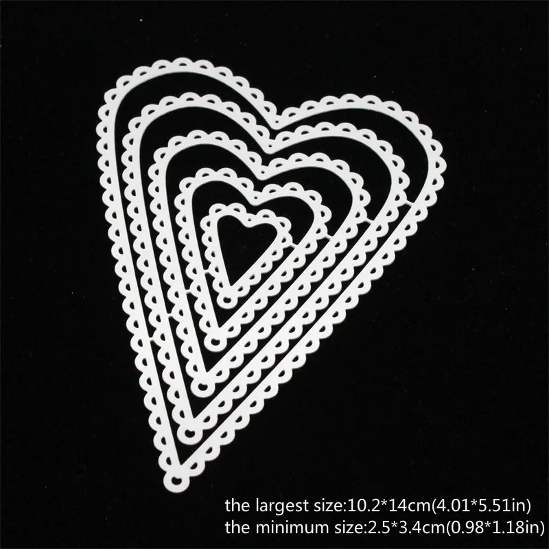 KSCRAFT zapiekanka Prim Hearts wykrojniki do metalu szablony dla DIY Scrapbooking/album fotograficzny dekoracyjne tłoczenie kartki DIY