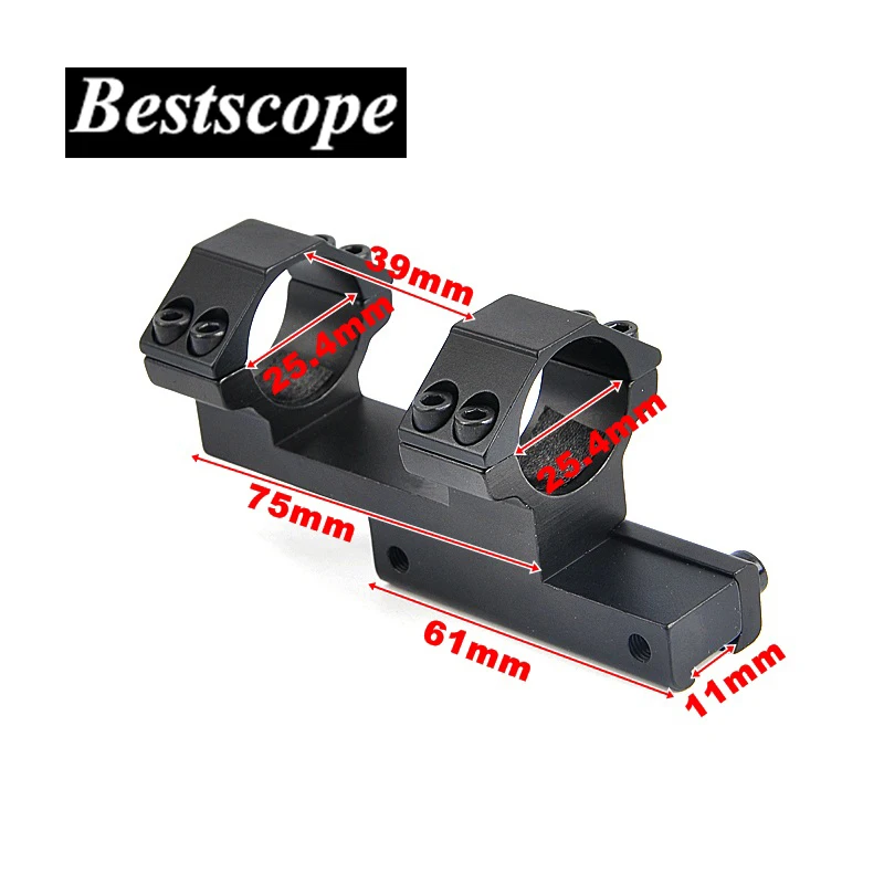 Tactical Rifle Optic Scope Mount 25.4mm Rings Rifle Scope Mount Adapter 11mm Picatinny Rail With Hex Wren