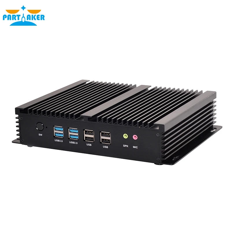 Teilhaftig Fanless Industrie Mini PC i7 4500U i5 4200U i3 Barebone Windows 10 Pro ITX Computer 2 LAN 2 HDMI 6 COM 8 USB Nettop