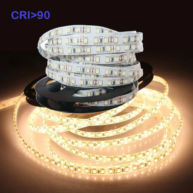 CRI + 90 5m 600 LED 2835 Highlighted LED Strip 5m,24V 12V Flexible Light 120 LED/m High brightness LED Strip White/Warm White
