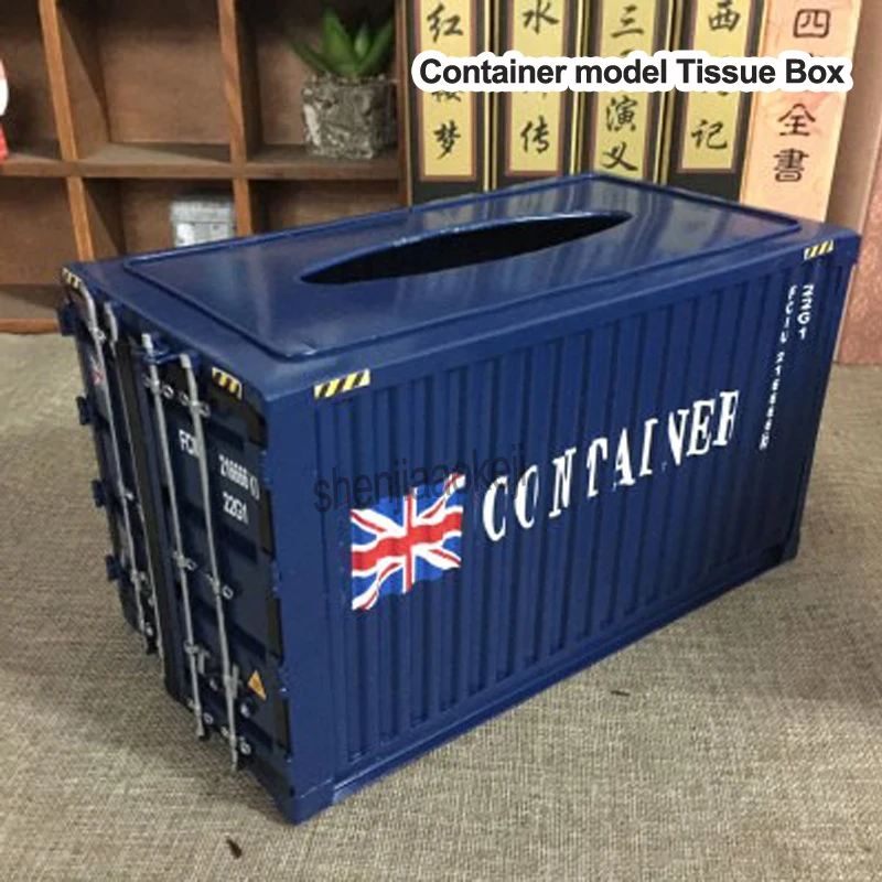 Container modeling tissue box Retro Creative Metal Napkin Case Houseware Necessity Utensil Craft Ornament Home Decor 1pc