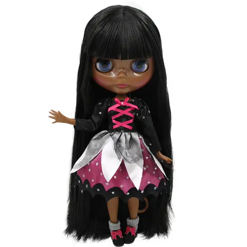 ICY DBS Blyth doll No.BL9601 Black hair JOINT body Super Black skin 1/6 BJD Neo ob24 anime girl