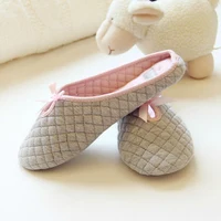 Lovely Bowtie Winter Women Home Slippers For Indoor Bedroom House Soft Bottom Cotton Warm Shoes Adult Guests Flats - Image 5