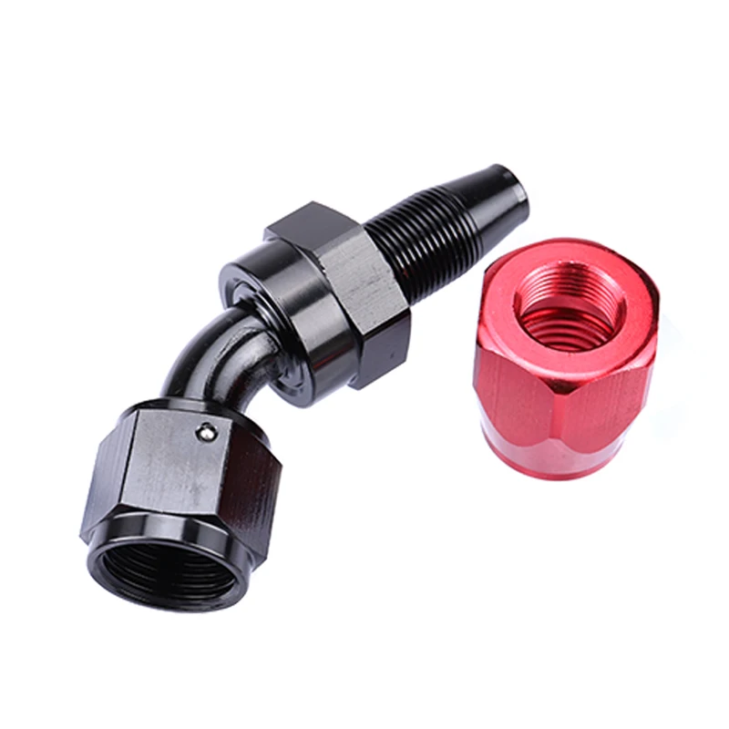 AN6 Anoized Aluminium 45 Grad Swivel Schlauch Ende Öl Kraftstoff Fitting Öl Kühler Adapter Reusable Öl Kraftstoff Armaturen