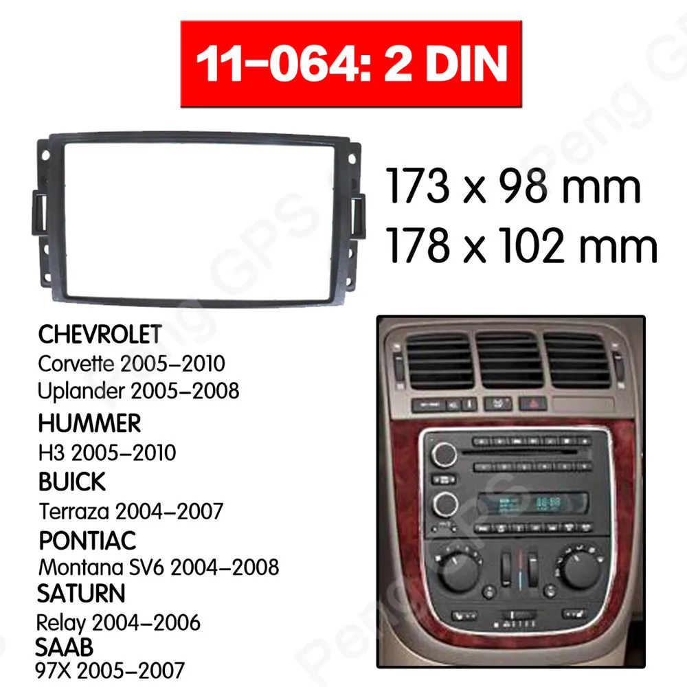 

2 DIN Car Radio Fascia Install Dash Bezel Trim Kit Fitting Frame Dashboard For Hummer H3 2005-2010 frame Audio