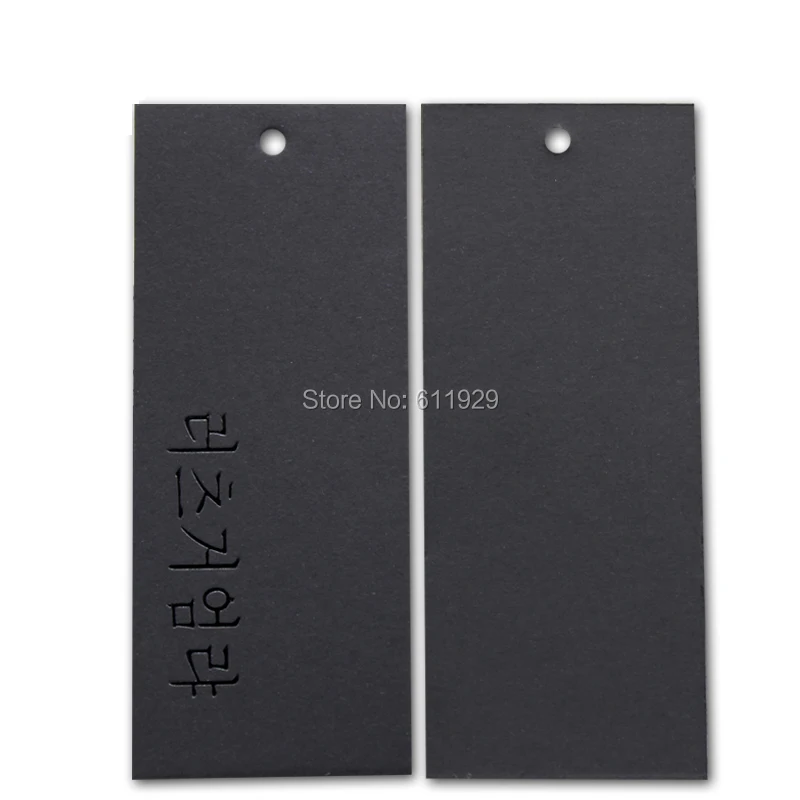 customized garment black matte paper hang tag/garment swing tag/clothing label printing/logo/brand name 1000 pcs a lot