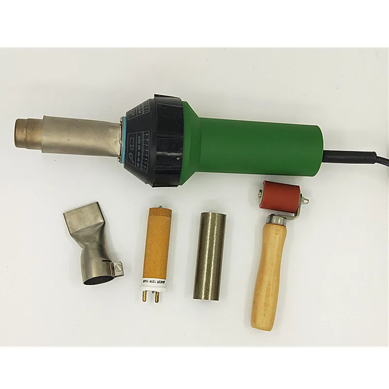 

Hot Air Welding Gun/heat gun/plastic welder +heating element+40mm Flat roof welding nozzle+40mm Rubber Pressure Roller 110V/220V