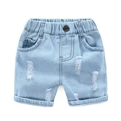 Summer baby Boys denim shorts Fashion hole children jeans South Korea style boy casual cowboy shorts child 2 3 4 5 6 7 8 years