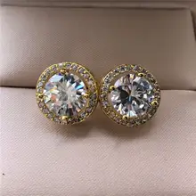 Women’s Crystal Round Stud Earrings #2