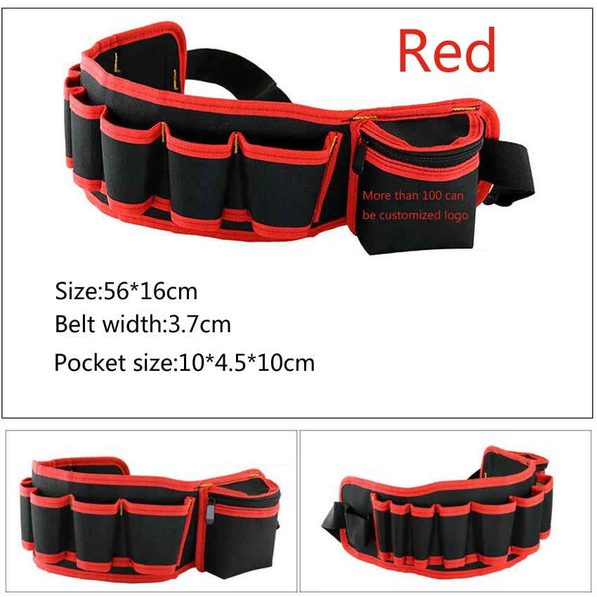 Multi-color Electricians Tool Belt Repair Pouch Pocket Tool Waist Bag Multifunctional Waterproof Carpenter Oxford cloth Tool Bag