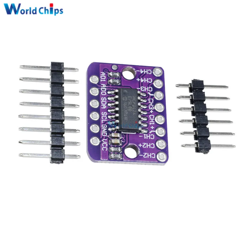 MCP3424 Digital I2C ADC-4 Channel Conversion Module For Raspberry Pi For Arduino 2.7 - 5.5V High Accuracy