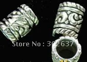 

FREE SHIPPING 240pcs Tibetan silver Ornate tube spacer beads A834