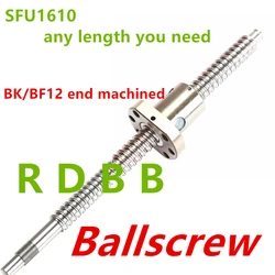NEW SFU1610 200 250 300 350 400 450 500 550 600 650 700 750 mm 800mm 790mm 330mm with one 1610 flange single ball nut CNC parts