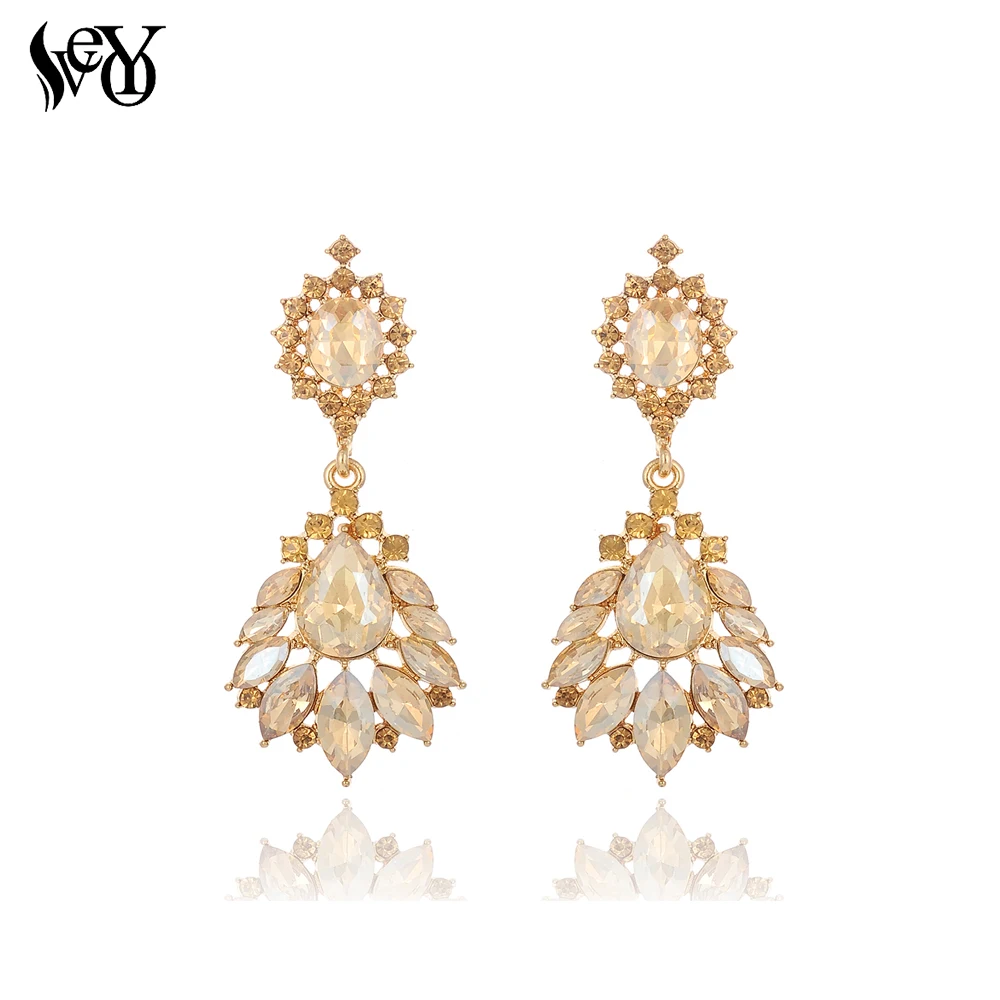 VEYO Crystal Rhinestone Classic Drop Earrings for Women  New Arrival 2018 brincos para as mulheres Wholesale