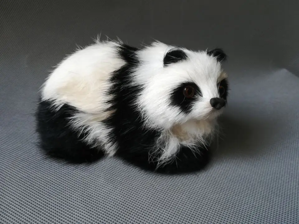 simulation panda hard model small 13x9cm polyethylene&furs lovely panda,home decoration gift s1009