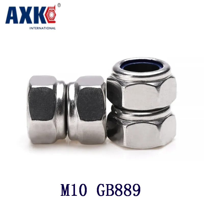 2023 Limited New Decor Wood Furniture Stainless Steel Rod Axk 3pcs 316 A4-80 Nylon Locknuts / Self-locking Nut Lock M10 Gb889