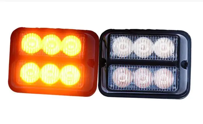 

DC12V 6Leds lighthead car surface mounting Led strobe warning light,Emergency flashing lights,waterproof,2pcs/1lot