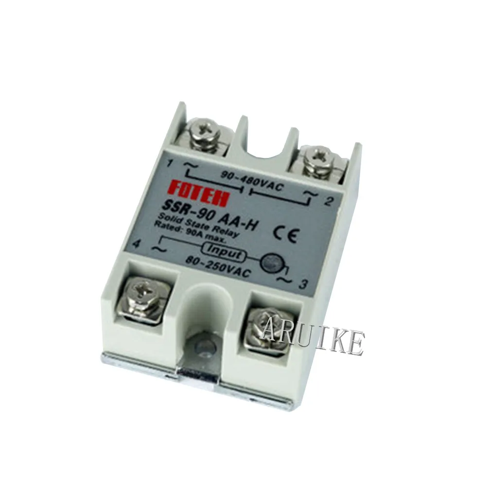 Solid state relay SSR-90AA-H 100AA-H 120AA-H 70A 80A actually 80-250V AC 90-480V  SSR H  solid  Resistance Regulator