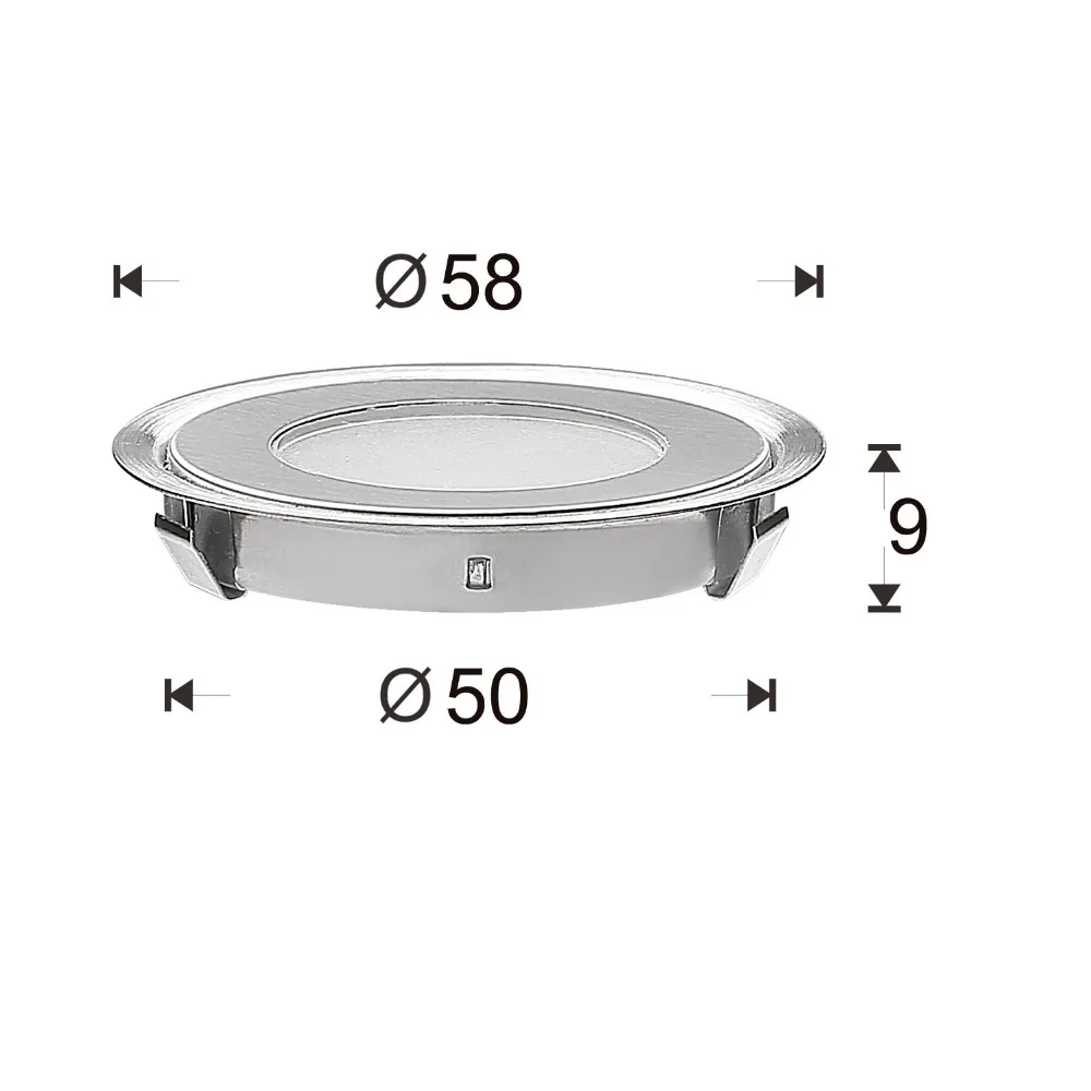 Luces LED de cubierta de 58mm, 0,5 W, 7LM, SMD3350, enchufe para UE/EE. UU./REINO UNIDO/AU, decoración de caminos de jardín al aire libre, foco