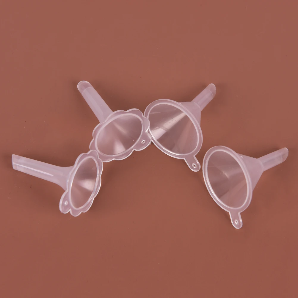 2Pcs/Lot Clear Small Funnel Plastic For Lab Diffuser Bottle Mini Liquid Oil Funnels Labs