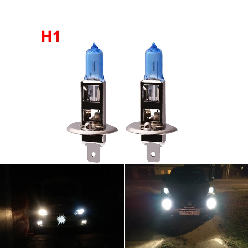 1x H1 H4 H7 H11 Car Headlight Halogen Bulb Auto DRL Daytime Running Light Super Bright White Reverse Fog Lamp 55W 5000K 12V