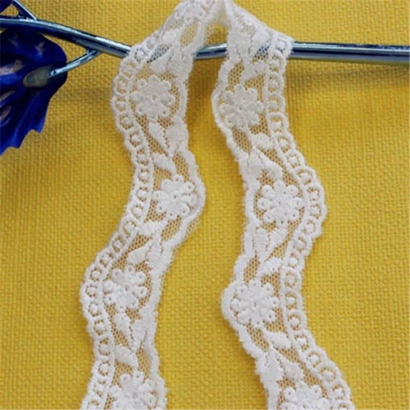 

Lace Trim 20 yard Ivory Rayon Mesh Embroidered Tapes Lace Fabric Ribbon for Clothes 3cm 1.18" wide 1120292QL4K81