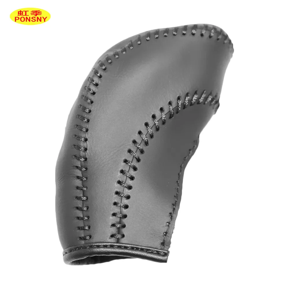 PONSNY Auto Gear/Stuurwiel Lederen Cvoers Case voor HYUNDAI nieuwe SantaFe 2006-2012 Auto Hand-gestikt Cover