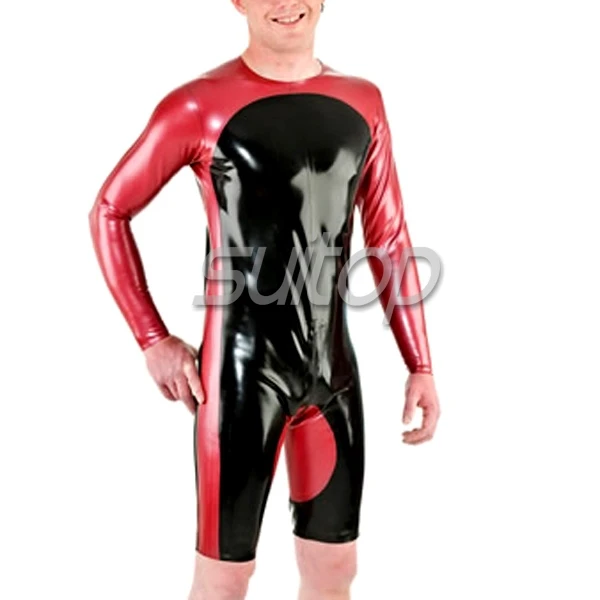 

Suitop men's latex Teddies two colored