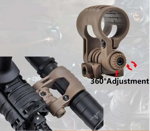 

Airsfot Tactical Light Mount Adjustment 25.4mm Diameter 360 degree Tactical Lights EX340