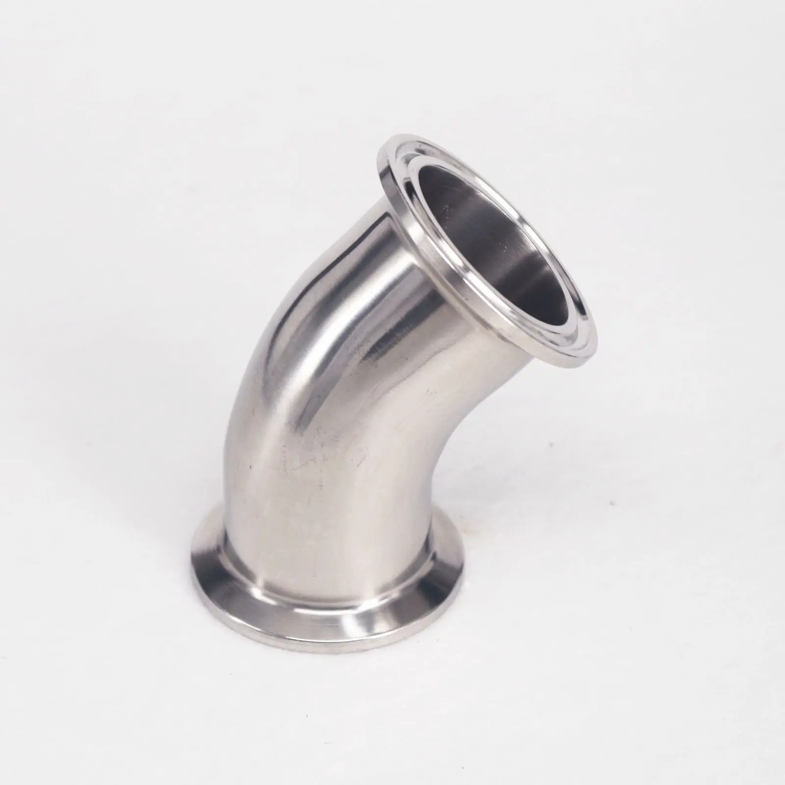 Fit Tube O.D 38mm Tri Clamp 1.5" Ferrule O.D 50.5mm 304 Stainless Steel 45 Degree Elbow Sanitary Pipe Fitting