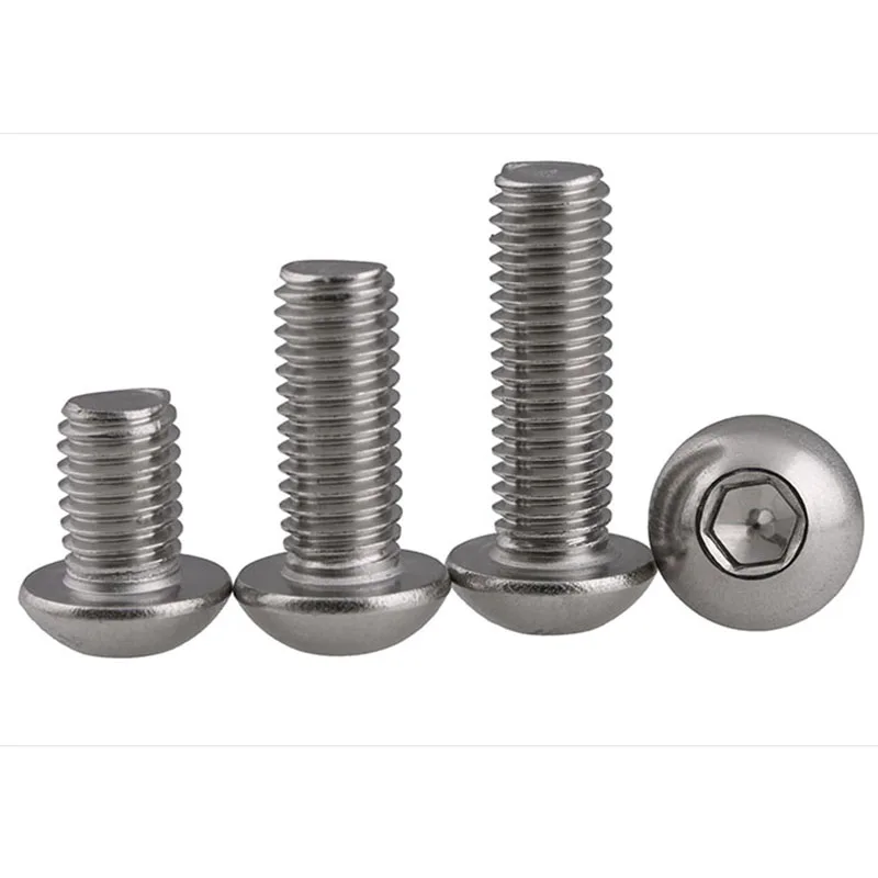 316 Stainless Steel Round Socket Head Cap Screws Semi-Round Head / Pan Head Socket Head Cap Screws/bolts M6 M8 20 Pcs