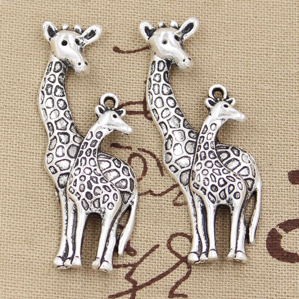 5pcs Charms Giraffe Deer 54x22mm Antique Making Pendant fit,Vintage Tibetan Silver color,DIY Handmade Jewelry