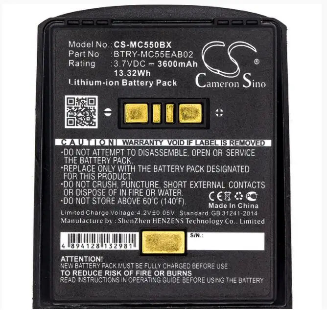 Cameron Sino 3600mAh battery for SYMBOL MC55 MC5574 MC5590 MC55A MC55A0 MC56 MC65 MC659 MC659B MC67 82-111094-01 U60493