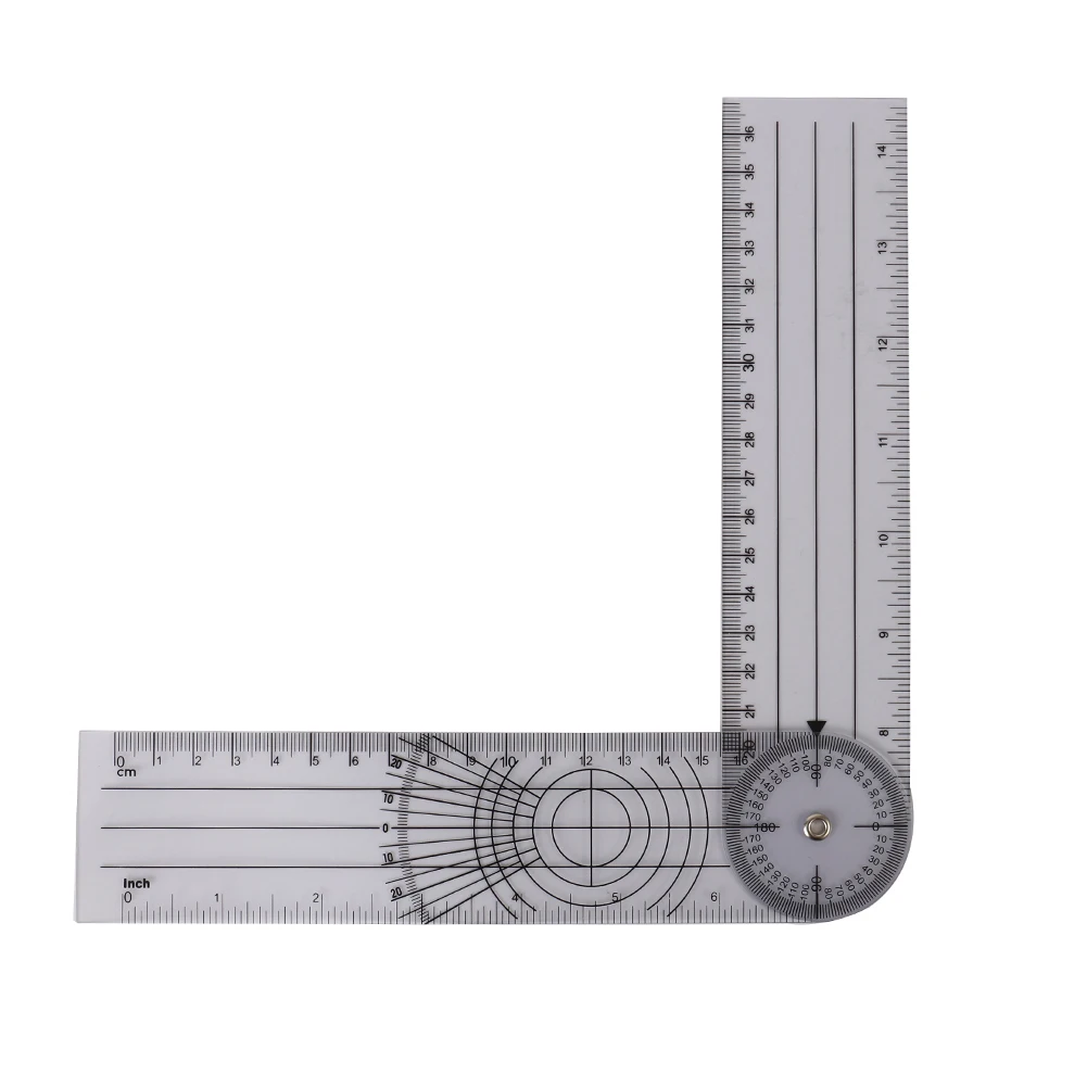Userful Multi-Ruler Goniometer Angle Medical Spinal Ruler Professional 360 Degree Measuring Tool Spinals Goniometer Protractors