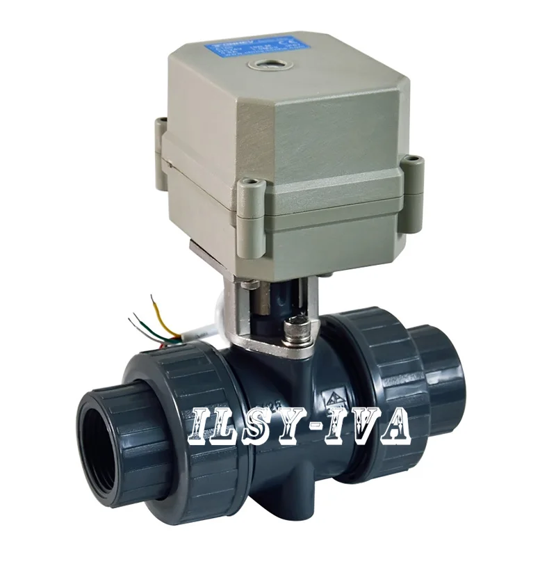 

DN15,20,25,32,40,50 PVC Motorized Ball Valve ,DC12V/DC24V 2 Way Plastic Electric Ball Valve