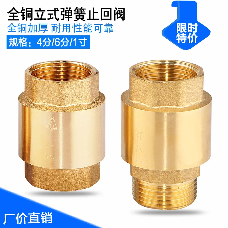 Pure copper thick vertical check valve from the water meter against the single-way solar hot water 46 dn1520 inch