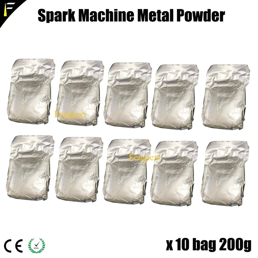 

10xbag Cold Spark Fountain Machine Metal Powder TI 200g/bag Fireworks Powder Refill Consumables MSDS Certification Material