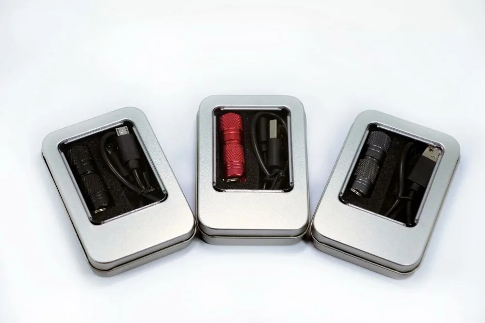 New Pocket Mini LED Flashlight USB Rechargeable Portable Waterproof White Light Keychain Torch Super Small Lanterna with Battery