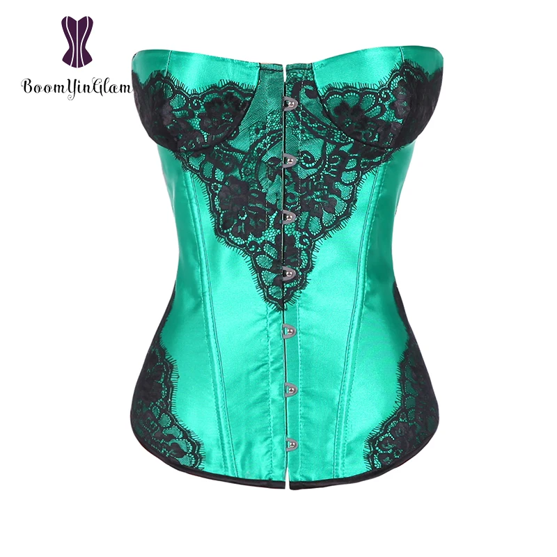 

4 Colors Everyday Body Shaper Strapless Women Bustier Slimming Waist Appliqued Shapewear Lace Up Corset With G String J901#