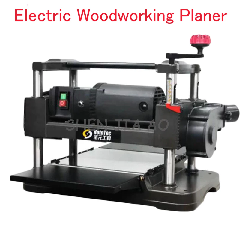 

Electric Woodworking Planer Desktop Wood Planer Machine Flat Knife Wood Cutting Machine Automatic Feeding Woodworking Planer