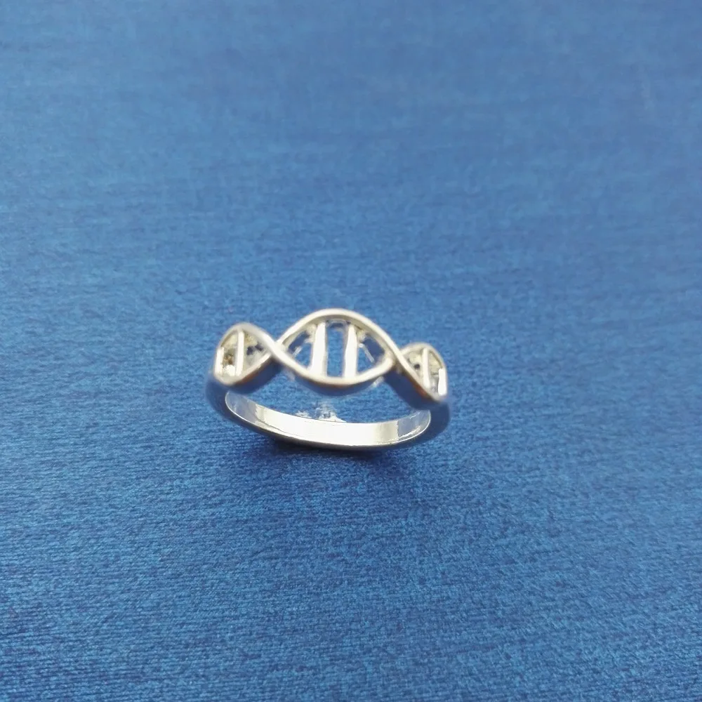 1pcs Science Biology Helix Chemistry Teacher Geek Geekery Genetics Ring DNA Ring Graduation Gift DNA Jewellery gift SanLan