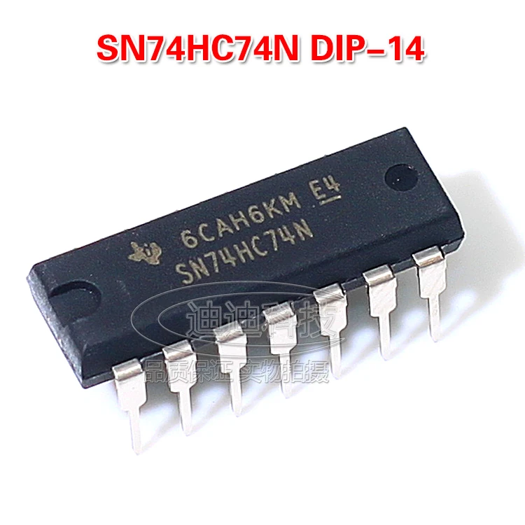 New original SN74HC74N DIP-14 band reset positive trigger double D flip-flop