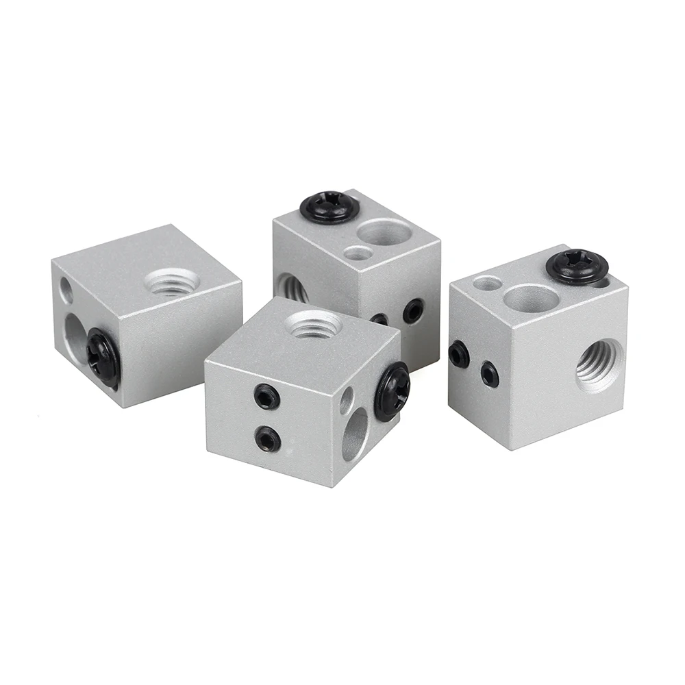 LERDGE Aluminium Heat Block For J-head Extruder HotEnd 3D Printers High Temp Silicone Socks Parts BP6 Heating Block Accessories