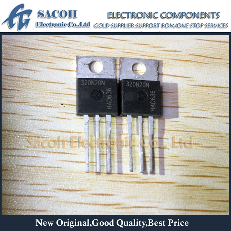 

Refurbished Original 10Pcs/Lot IPP320N20N3G 320N20N OR IPI320N20N3G 320N20 TO-220 34A 200V Power MOSFET