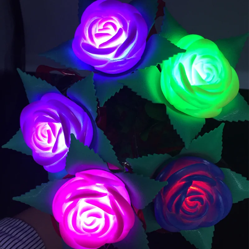 

2018 New Costume Leds Outdoor Yard Garden Path Way Tulip Bar Landscape Flower Night Lights Decorn Gift Toys Glow Party Supply