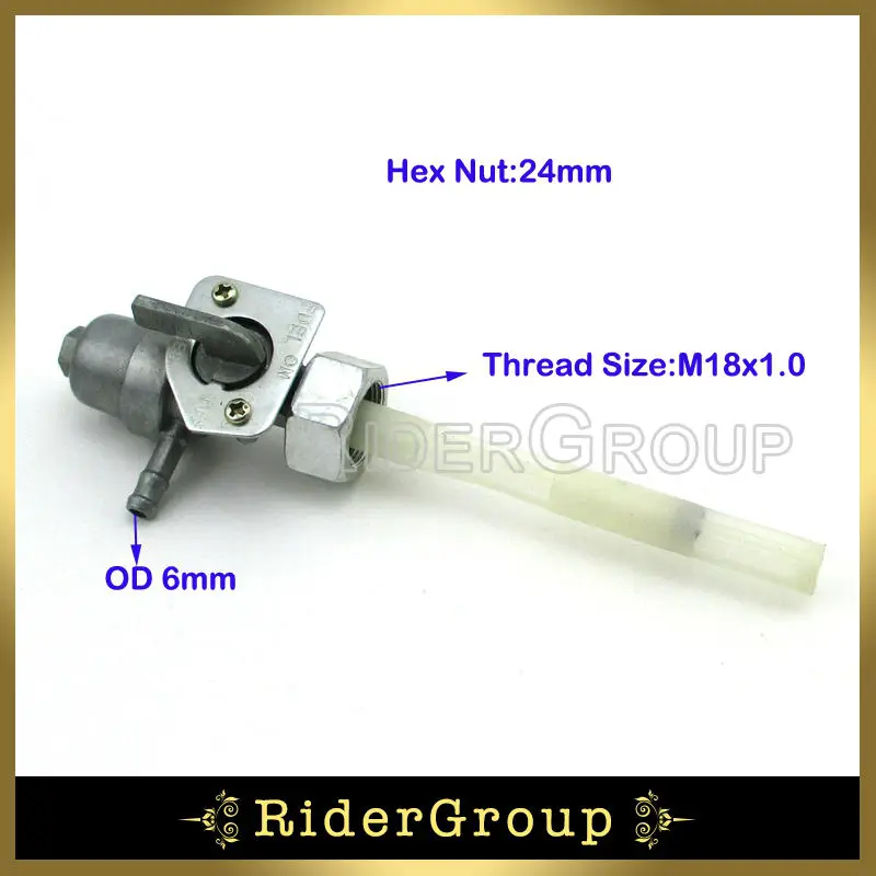 M18x1 6mm Gas Fuel Tank Petcock Tap Valve Switch For Honda CB750F CB650 CB650C CB950C CB900F Super Sport 1981