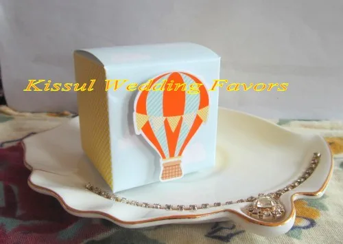 Unique Baby Candy Box, Hot Air Balloon Favor Box, DIY Paper Box, Baby Decoration Gift Box, 30 PCs/Lot